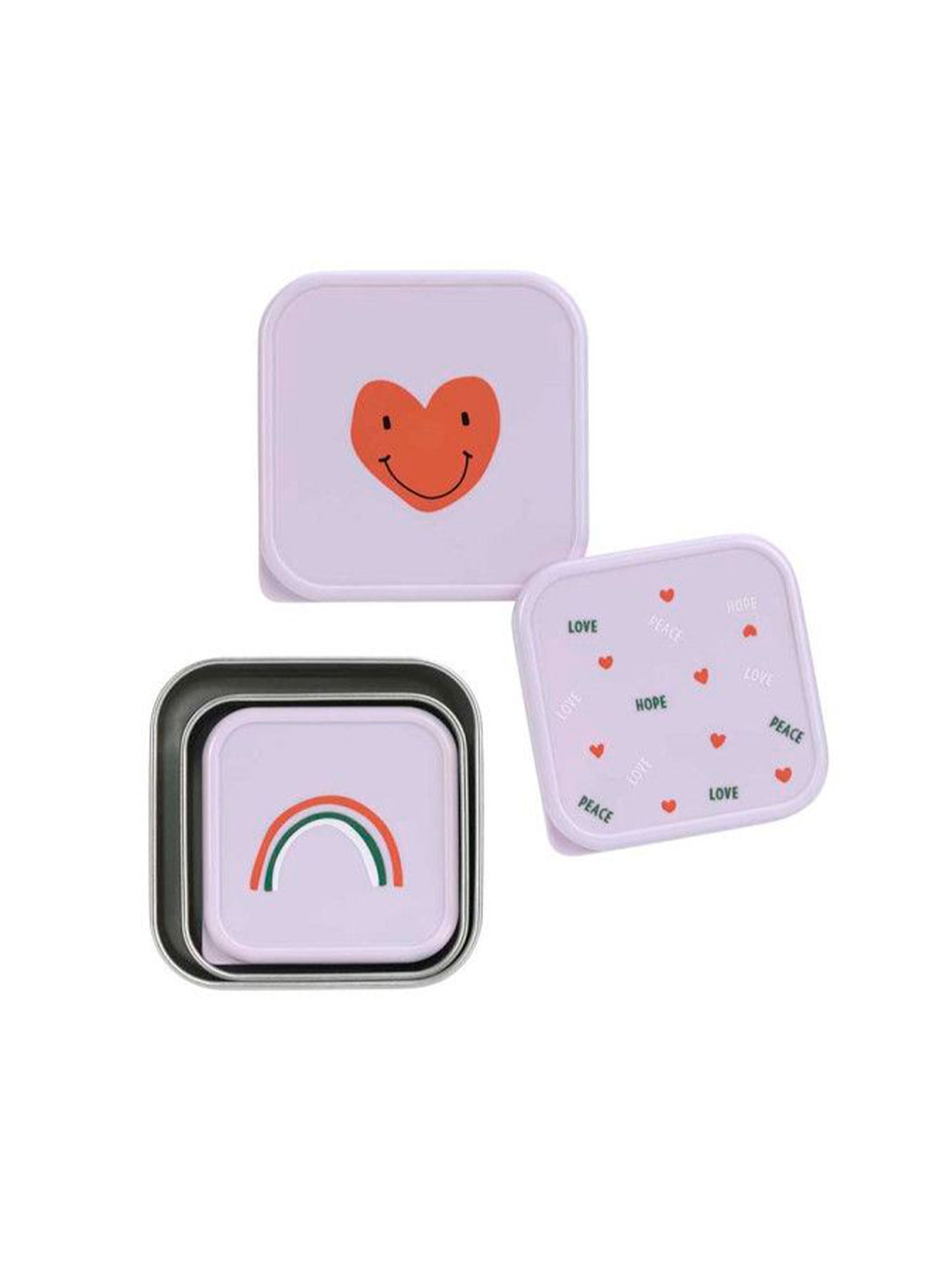 3 TUPPER-LUNCH BOX LAVENDER STEEL