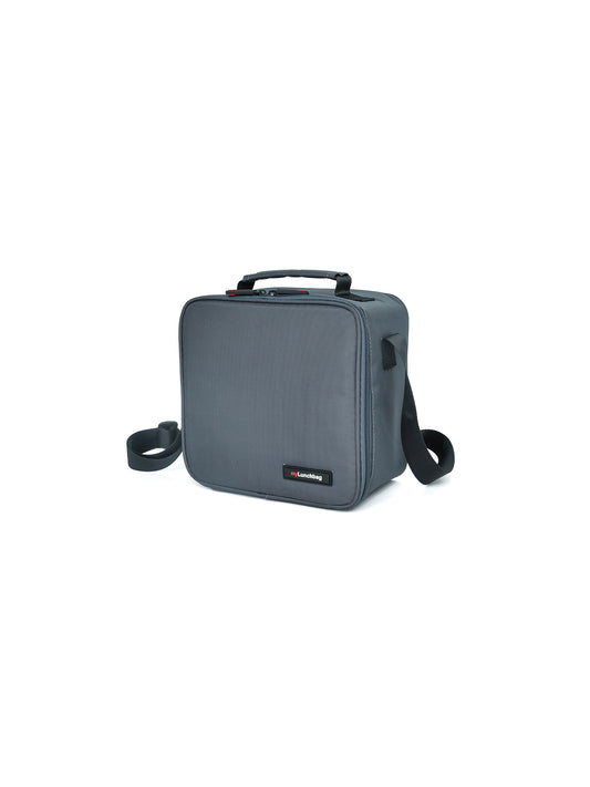 BOLSA TÉRMICA GRIS + 2 CONTENEDORES INOX 700ml (APTO HORNO/MICRO) Kidsme KIDSME