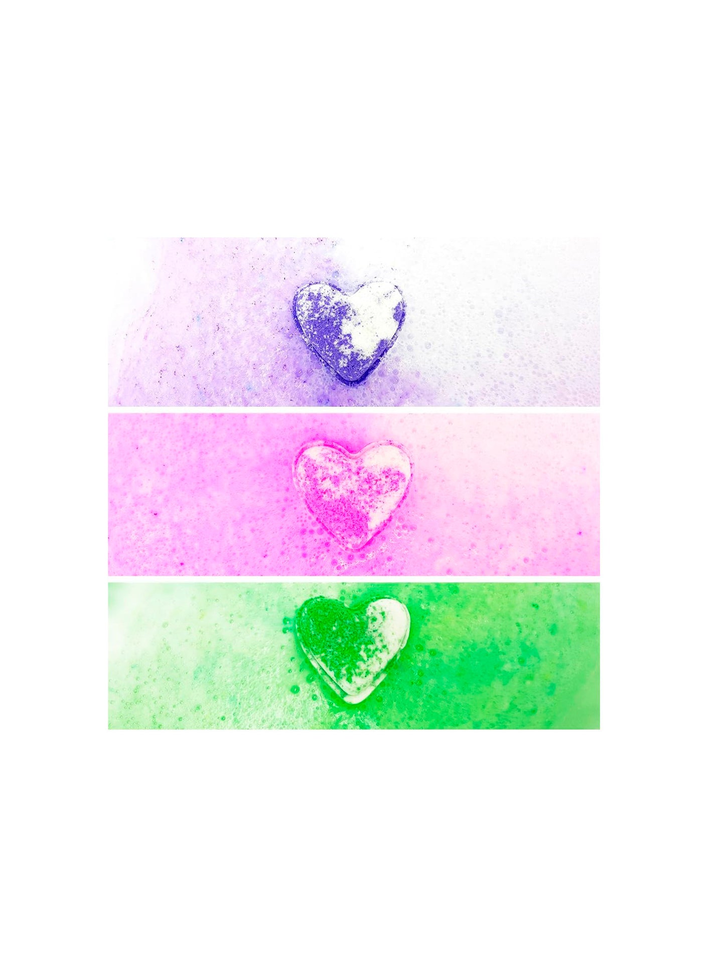 3 BOMBAS DE BAÑO CORAZÓN