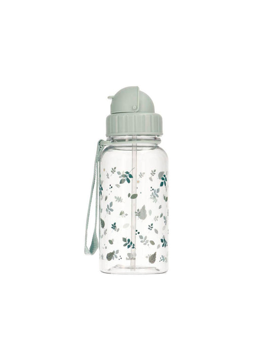 BOTELLA DE PLÁSTICO PAJITA LEAVES SAGE Tutete KIDSME