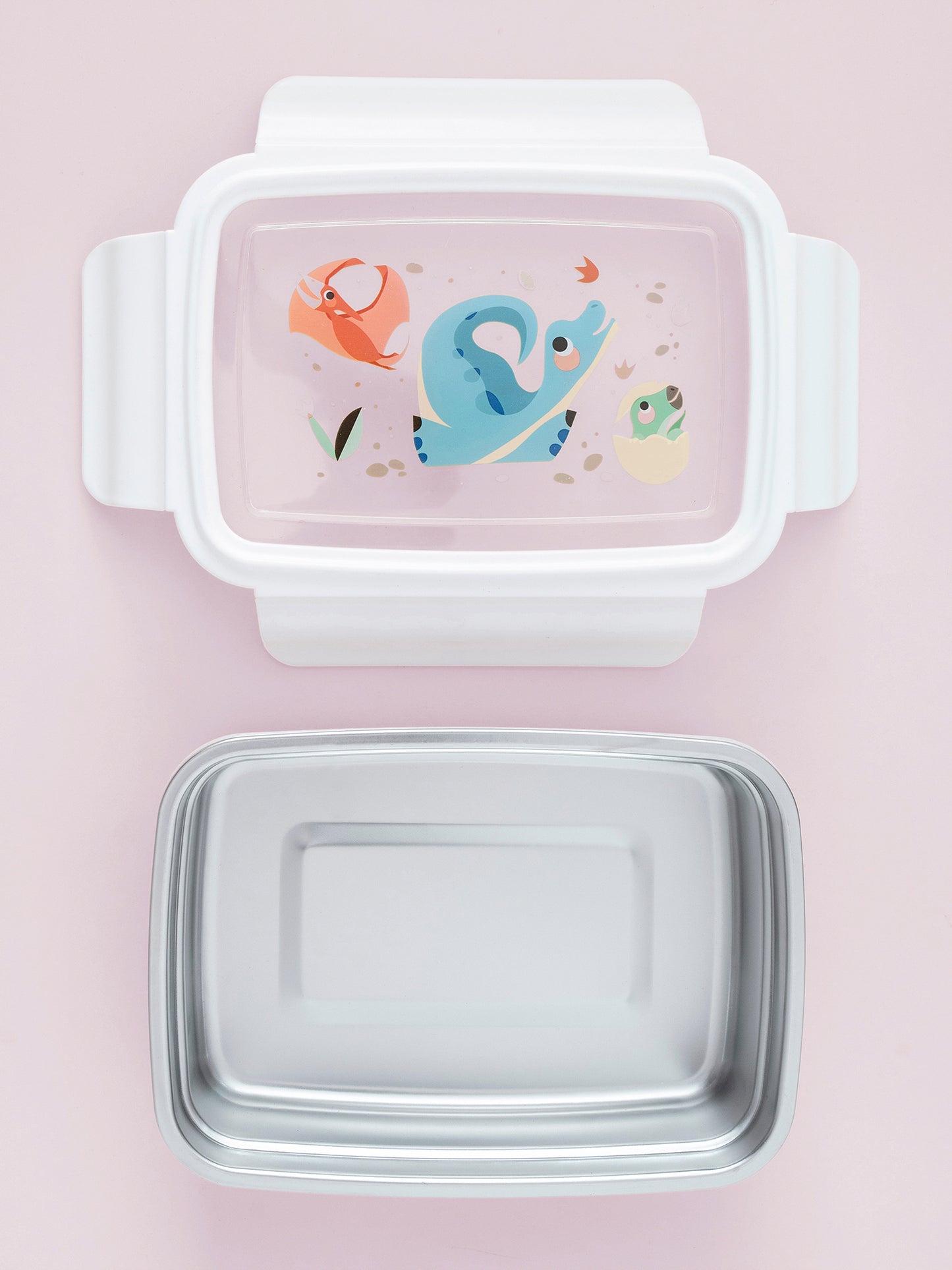 CAJA ALMUERZO ACERO INOXIDABLE DINO Petit Monkey KIDSME