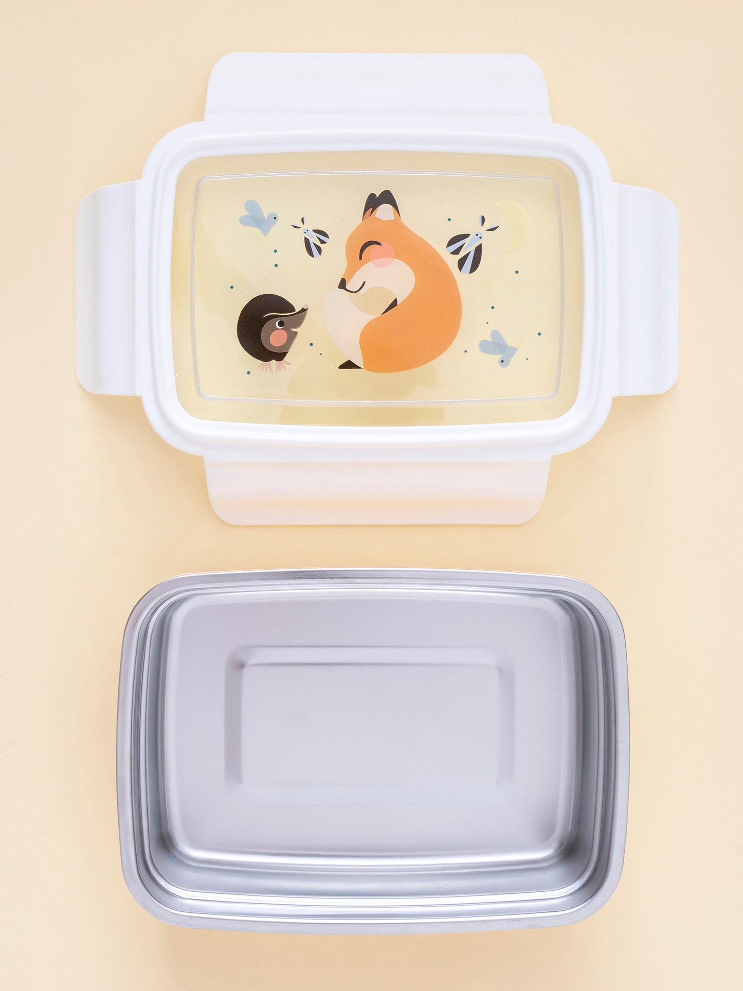 CAJA ALMUERZO ACERO INOXIDABLE FOX Petit Monkey KIDSME