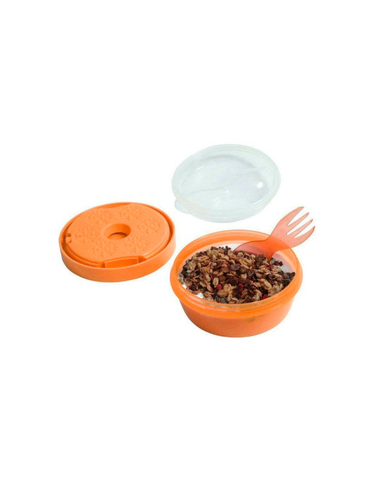TUPPER-CAJA ALMUERZO CON TAPA REFRIGERANTE N'ICE CUP NARANJA Carl Oscar KIDSME