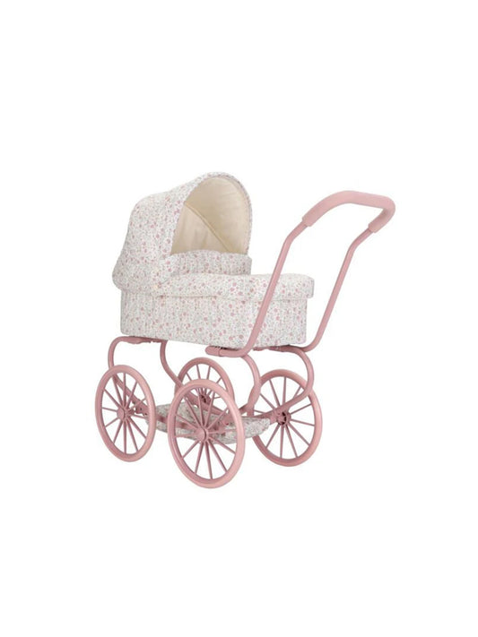 CARRITO DE MUÑECAS METAL FLORES