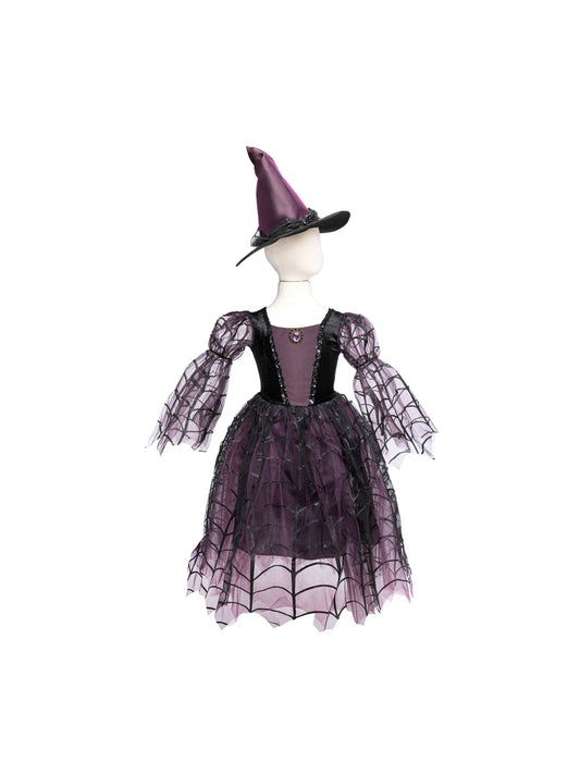VESTIDO + SOMBRERO AMETHYST LA BRUJA ARAÑA Great Pretenders KIDSME
