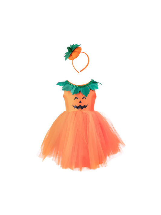 VESTIDO + DIADEMA PRINCESA PUMPKIN