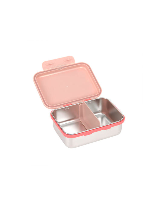 TUPPER-CAJA ALMUERZO ACERO INOX EXPLORER PINK Lassig KIDSME