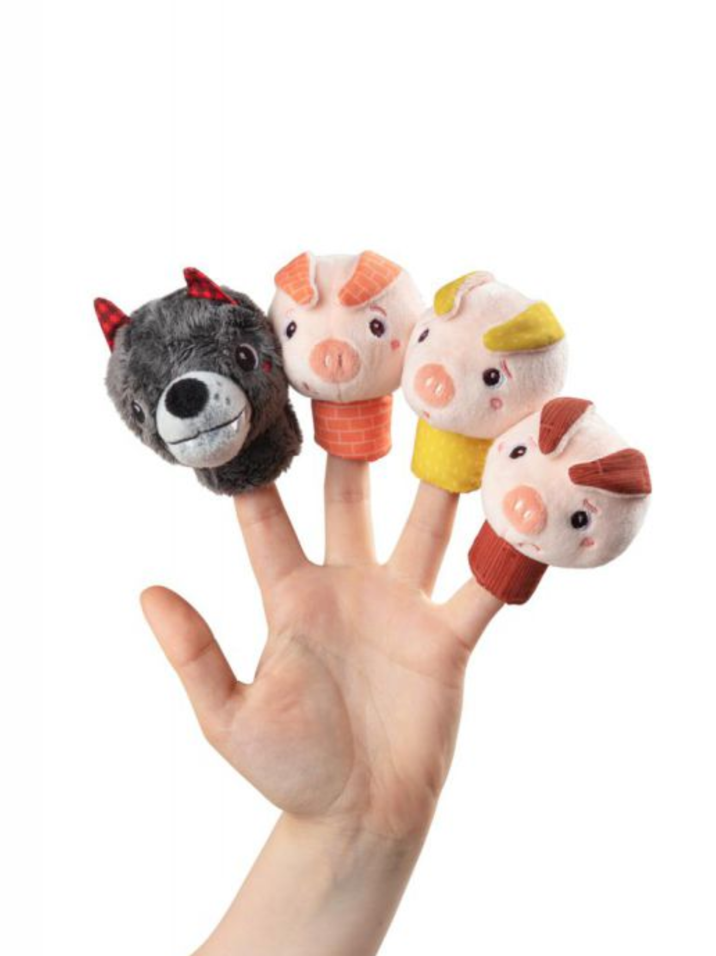 MARIONETAS DE DEDOS LOBO Y CERDITOS