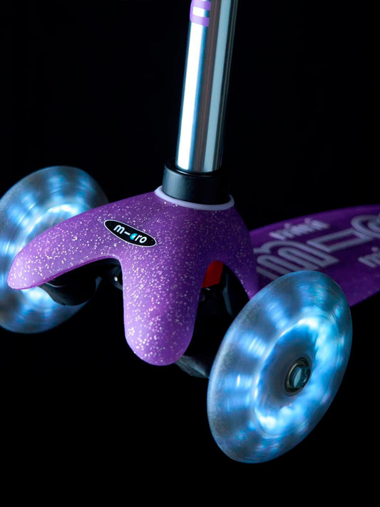 MINI MICRO DELUXE LED GLITTER PURPLE Micro KIDSME