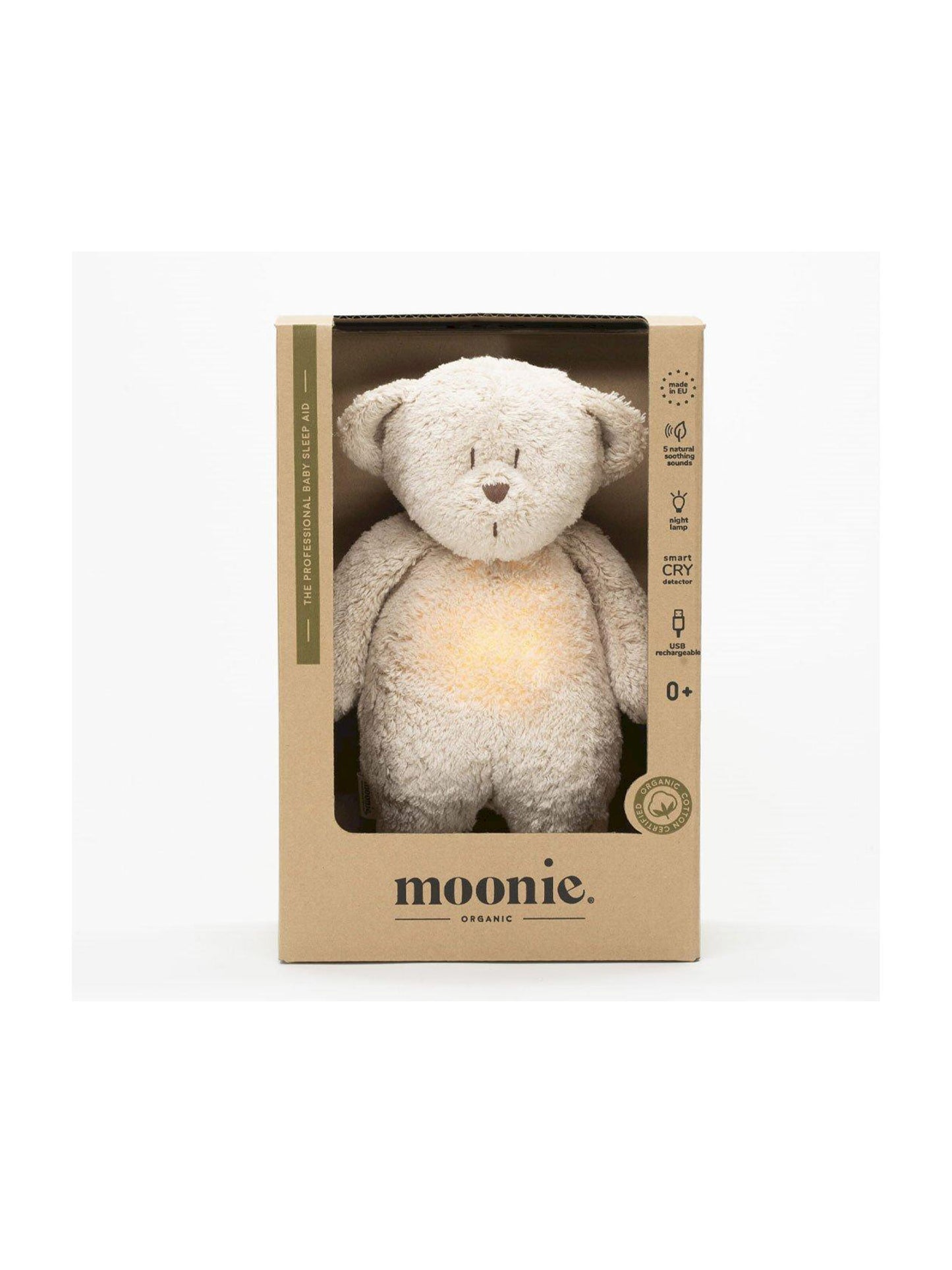 OSO DE PELUCHE LUZ Y SONIDO SAND NATUR Moonie KIDSME