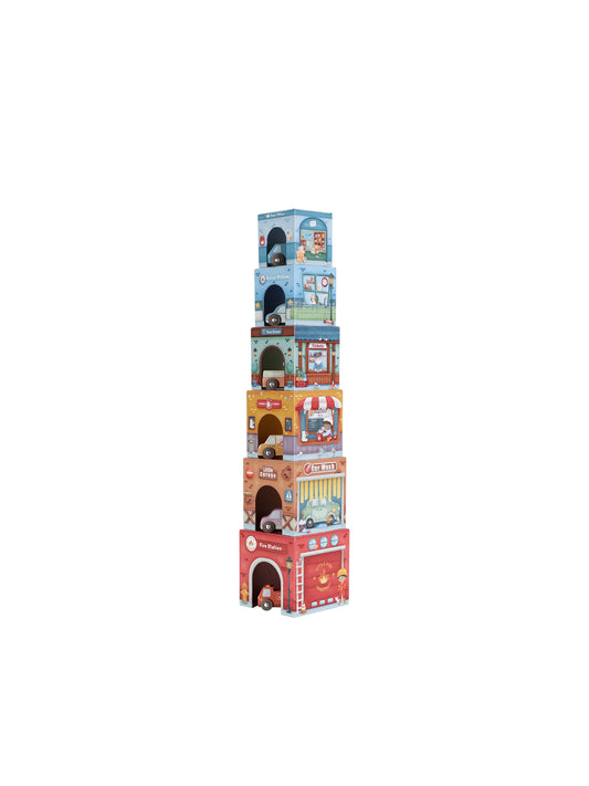 CUBOS APILABLES CIUDAD CON COCHES Little dutch KIDSME