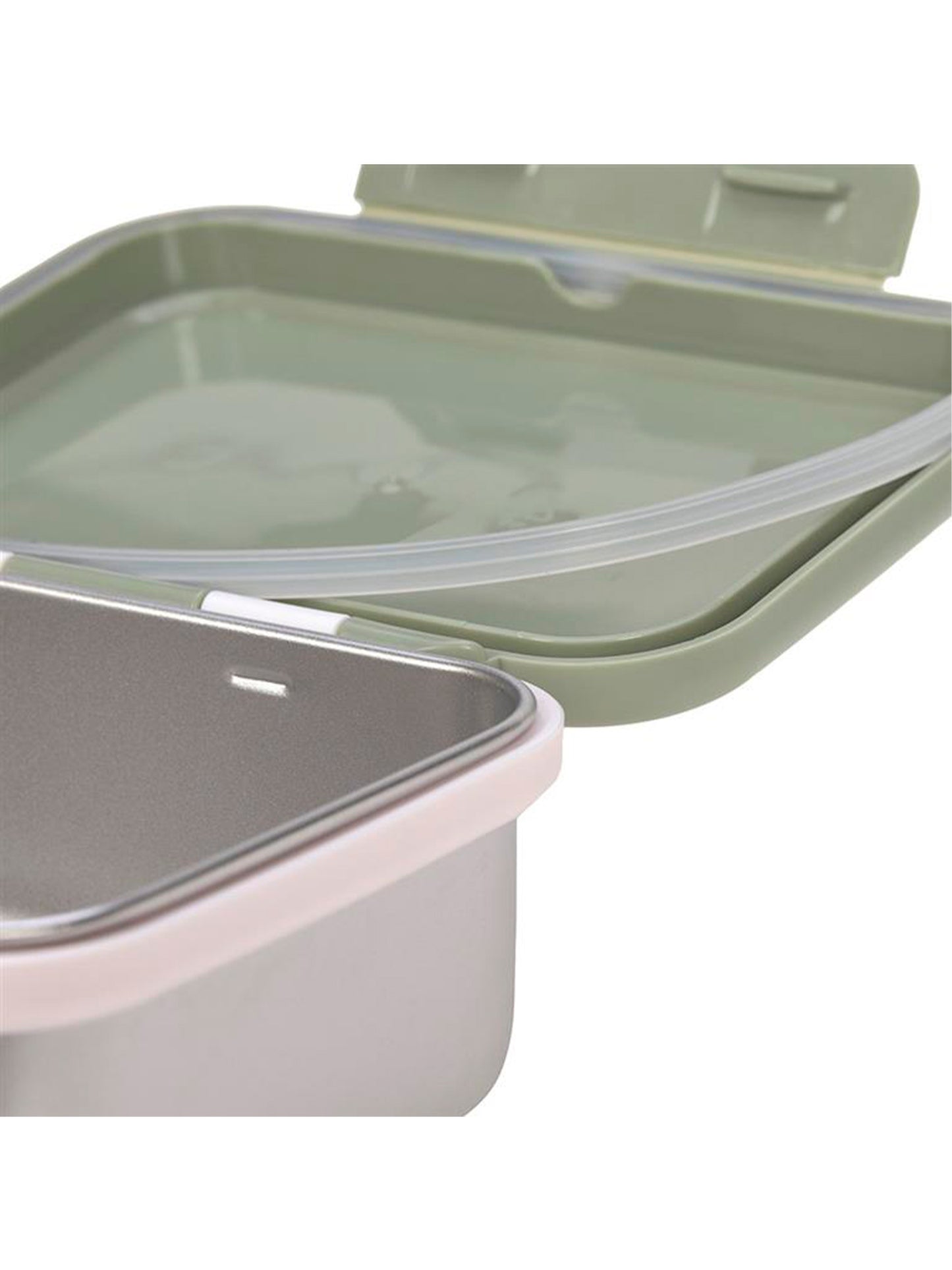 TUPPER-CAJA ALMUERZO ACERO INOX HAPPY LIGHT OLIVE Lassig KIDSME