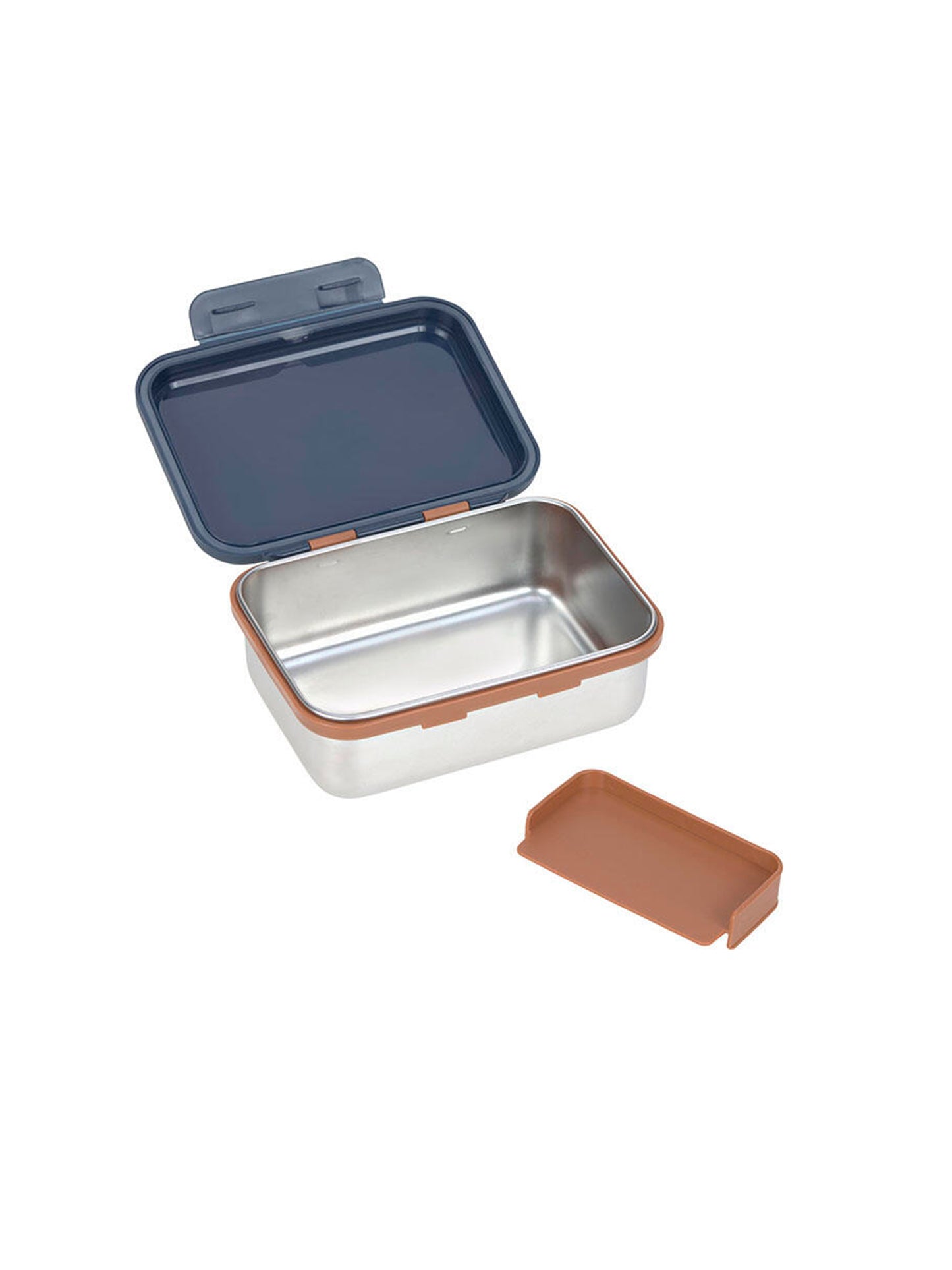 TUPPER-CAJA ALMUERZO ACERO INOX SMILE NAVY