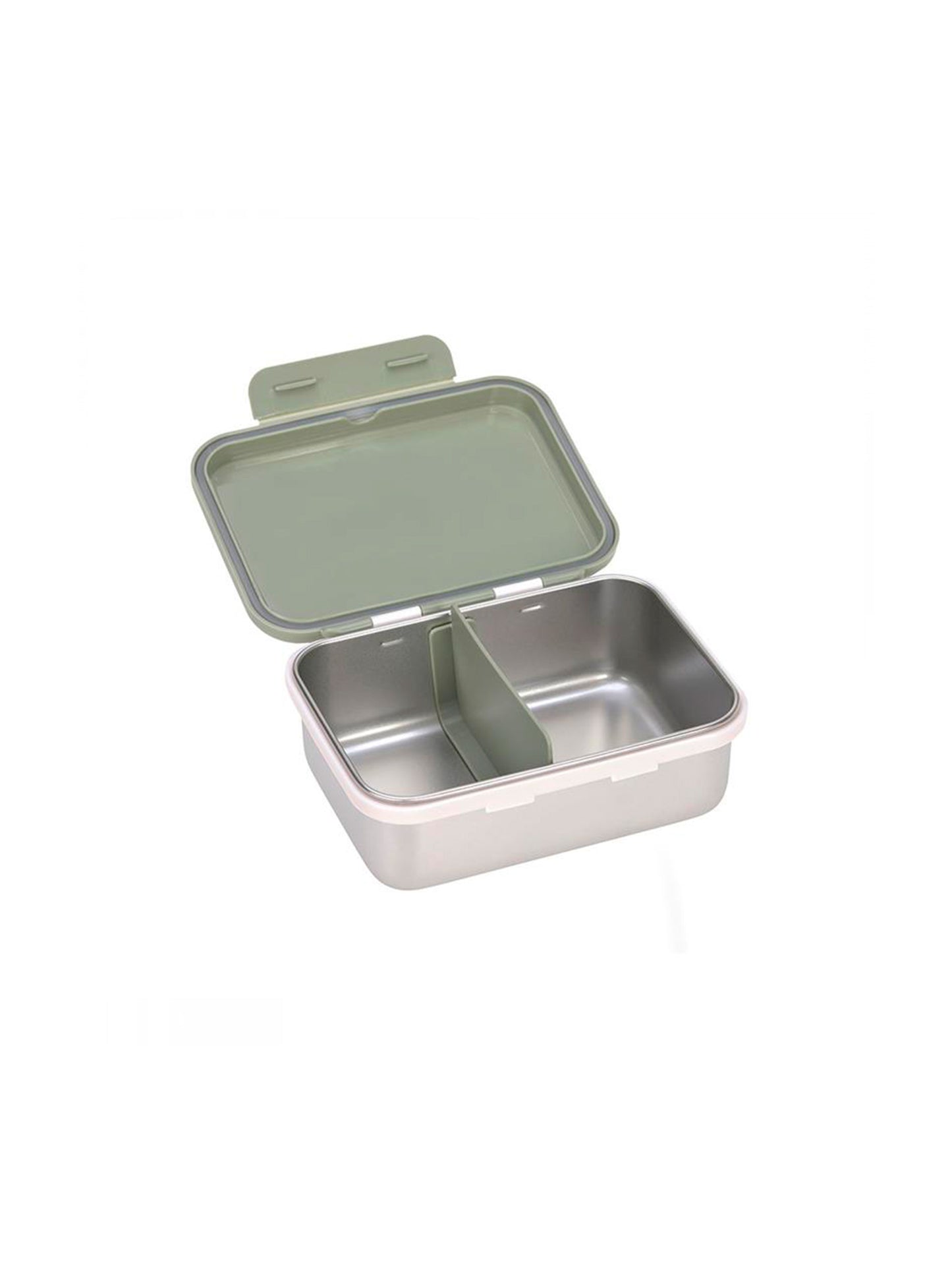 TUPPER-CAJA ALMUERZO ACERO INOX HAPPY LIGHT OLIVE Lassig KIDSME