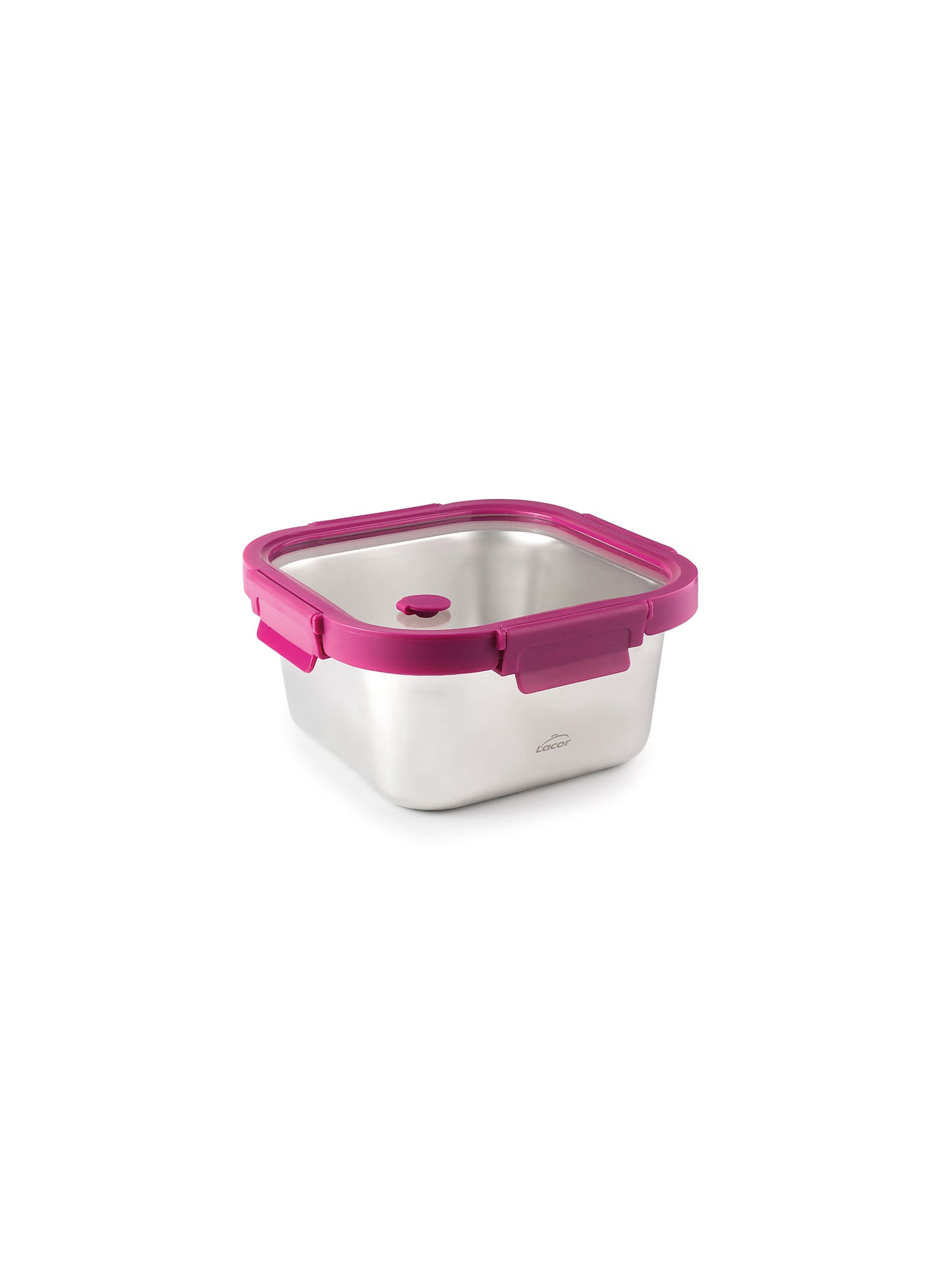 TUPPER ACERO CUADRADO 650ml APTO HORNO/MICROONDAS