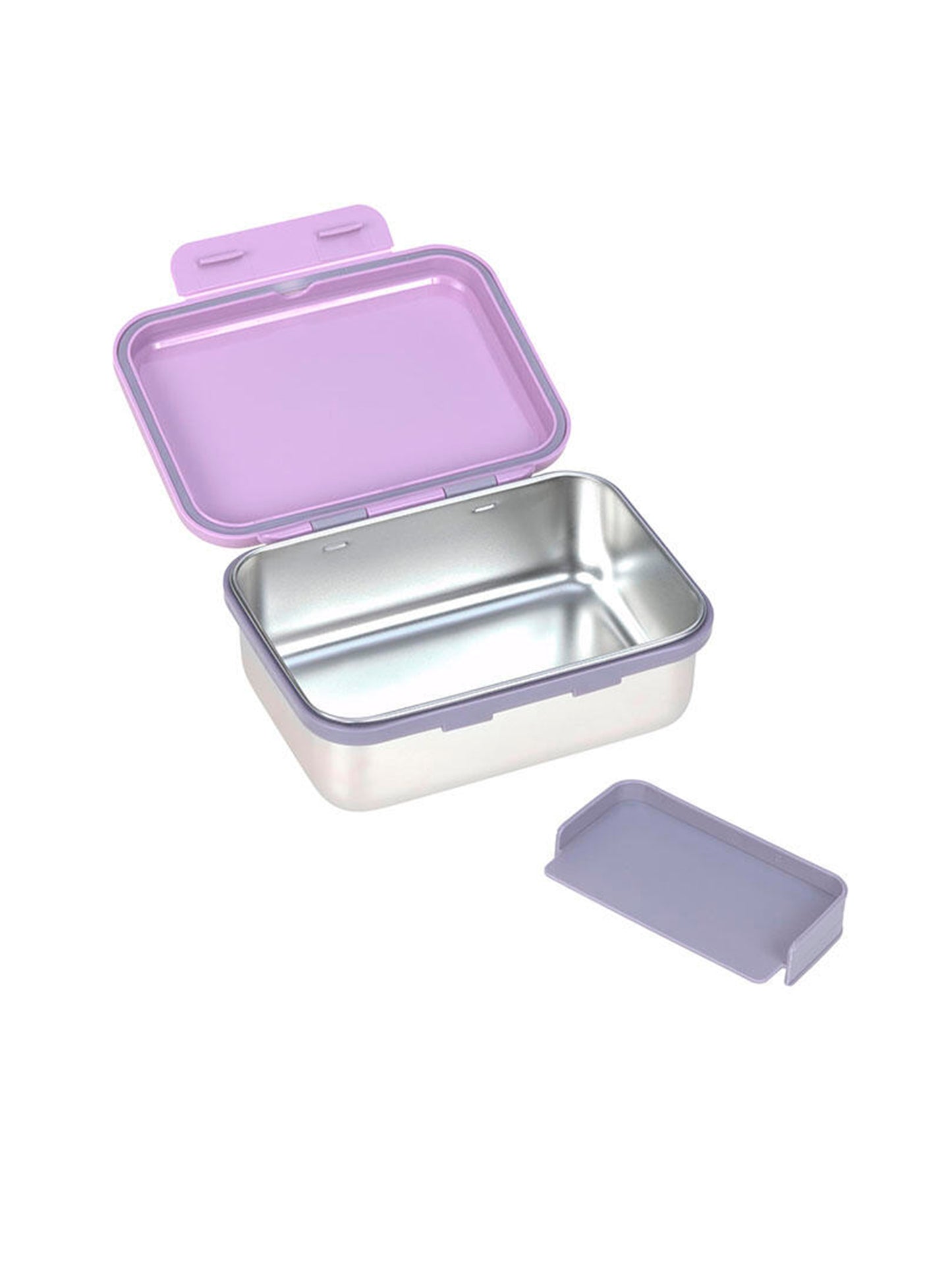 TUPPER-LUNCH BOX STAINLESS STEEL HEART LILAC
