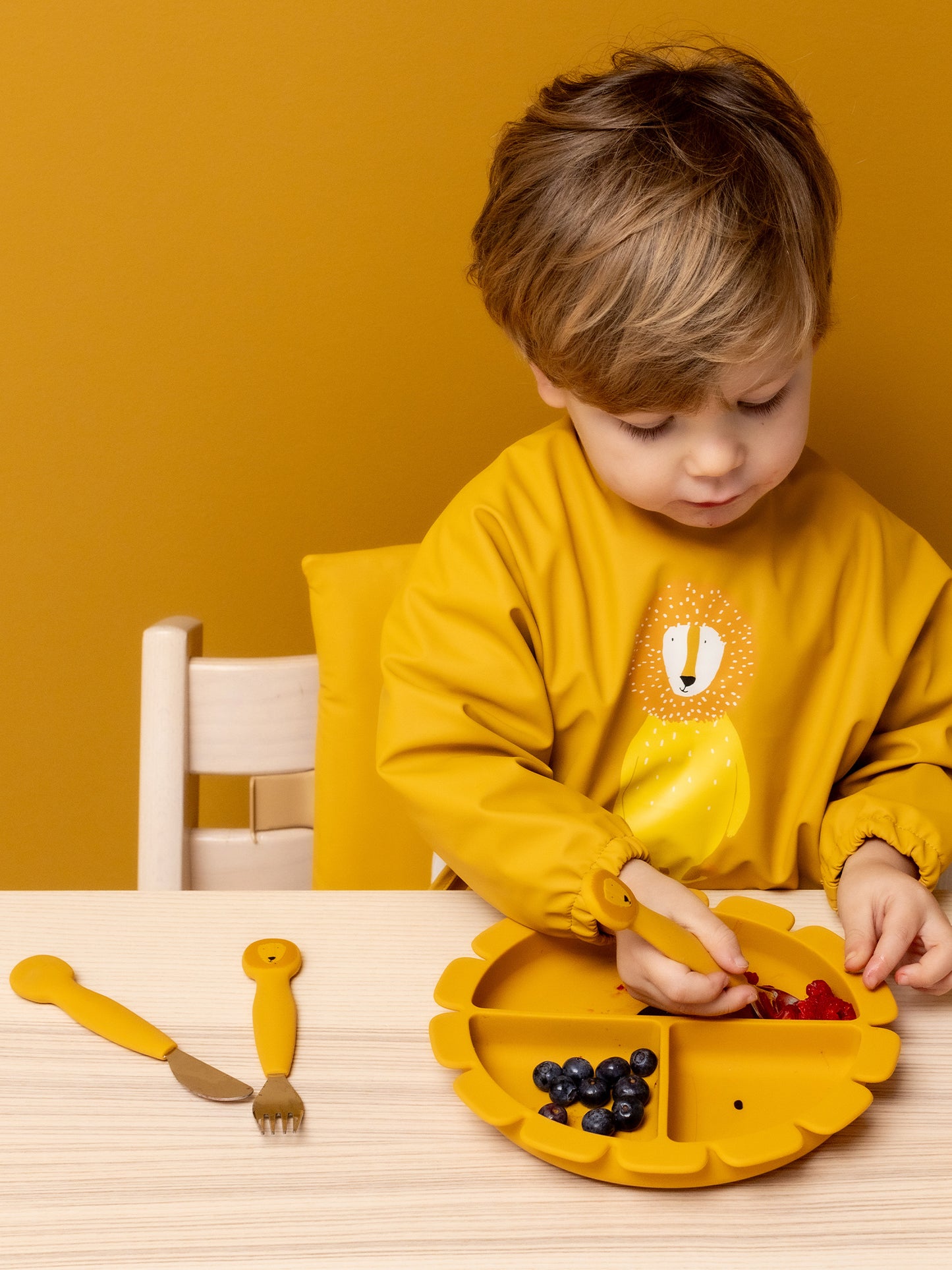 CUBIERTOS SILICONA 3 PIEZAS LION Trixie KIDSME