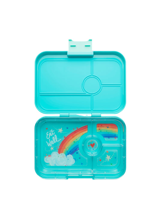 YUMBOX TAPAS 4 SECCIONES RAINBOW AQUA Yumbox KIDSME