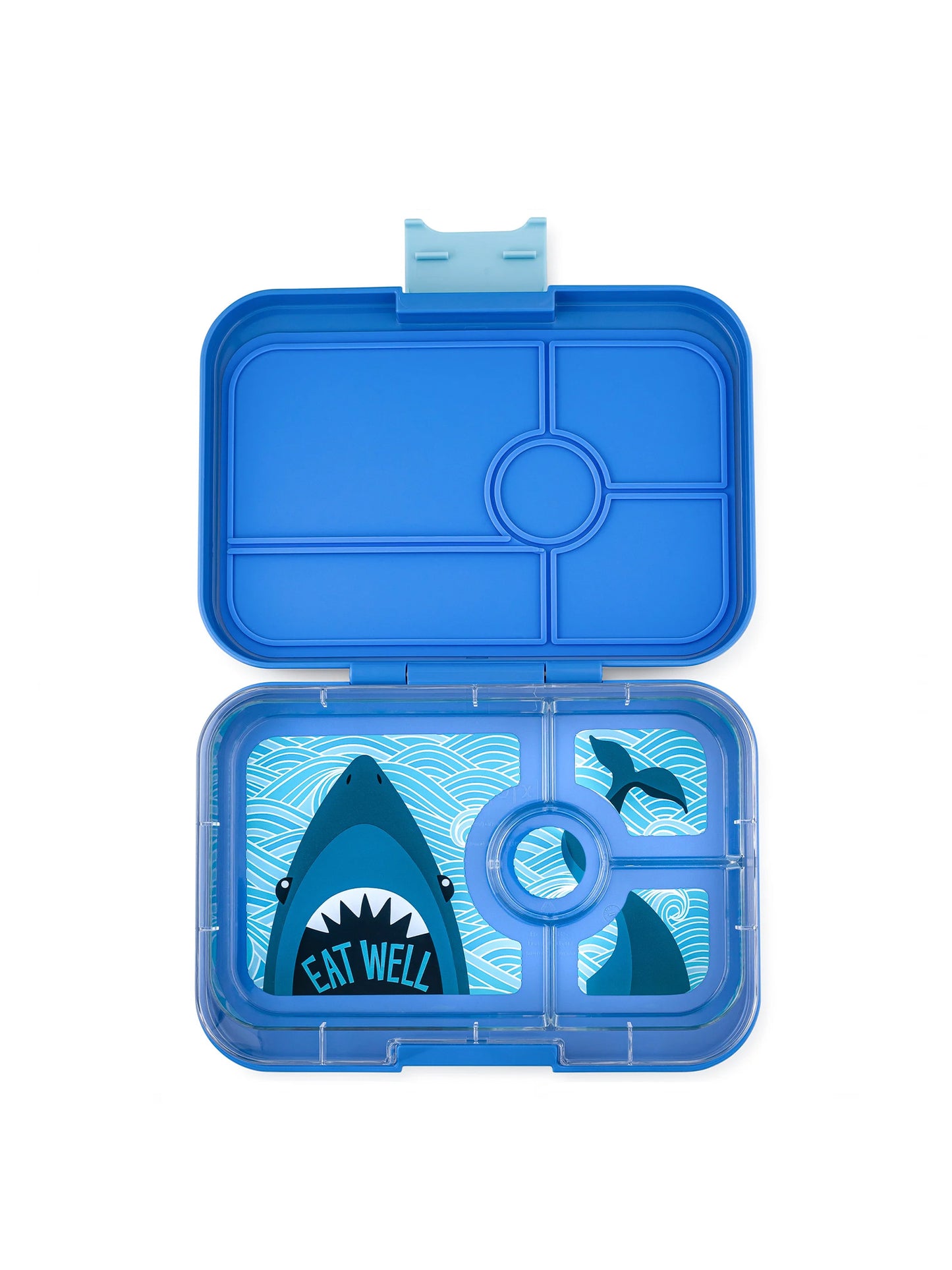 YUMBOX TAPAS XL 4 SECCIONES SHARK BLUE Yumbox KIDSME