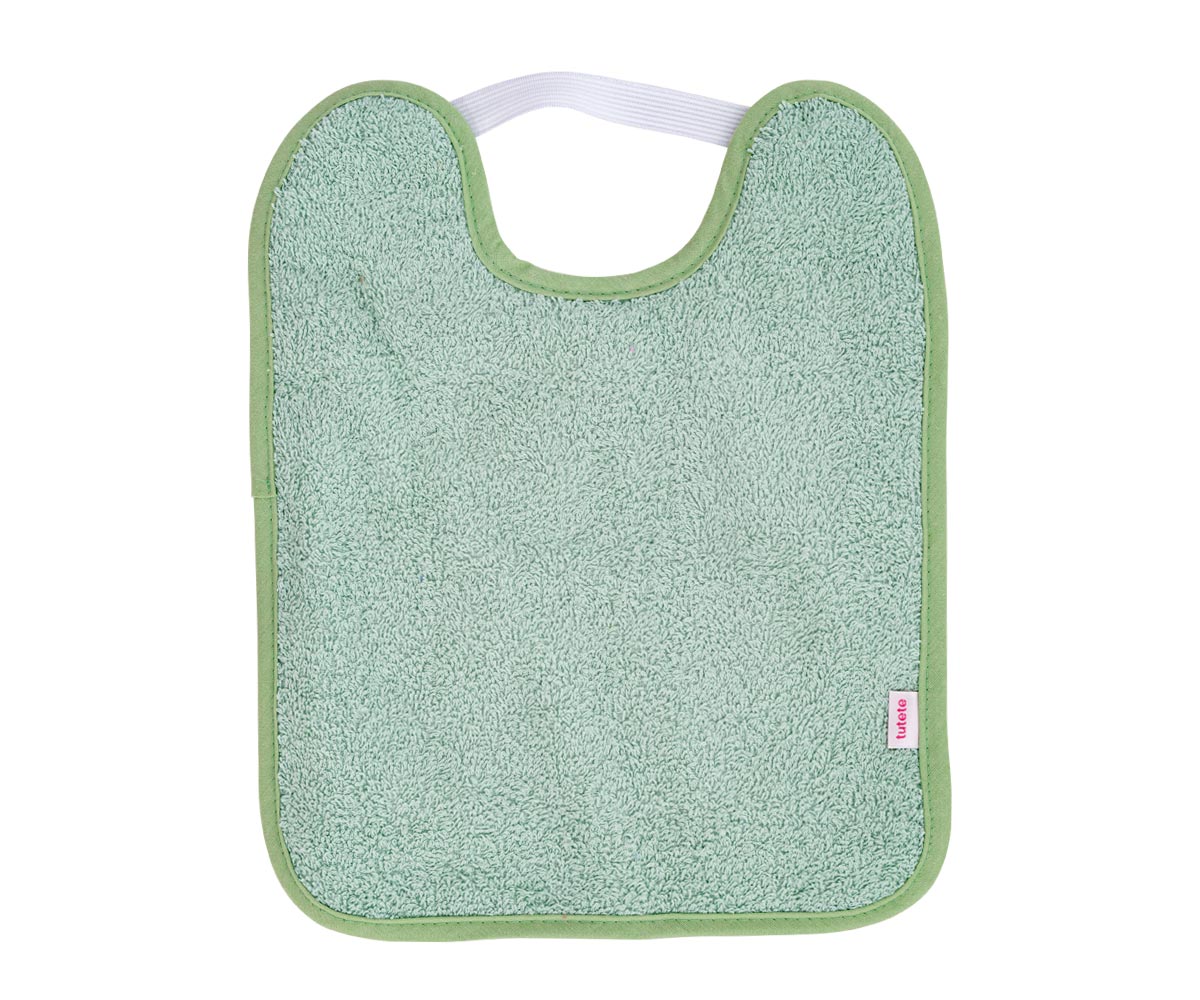 PACK 4 BABEROS TOALLA PLASTIFICADOS VERDE Tutete KIDSME