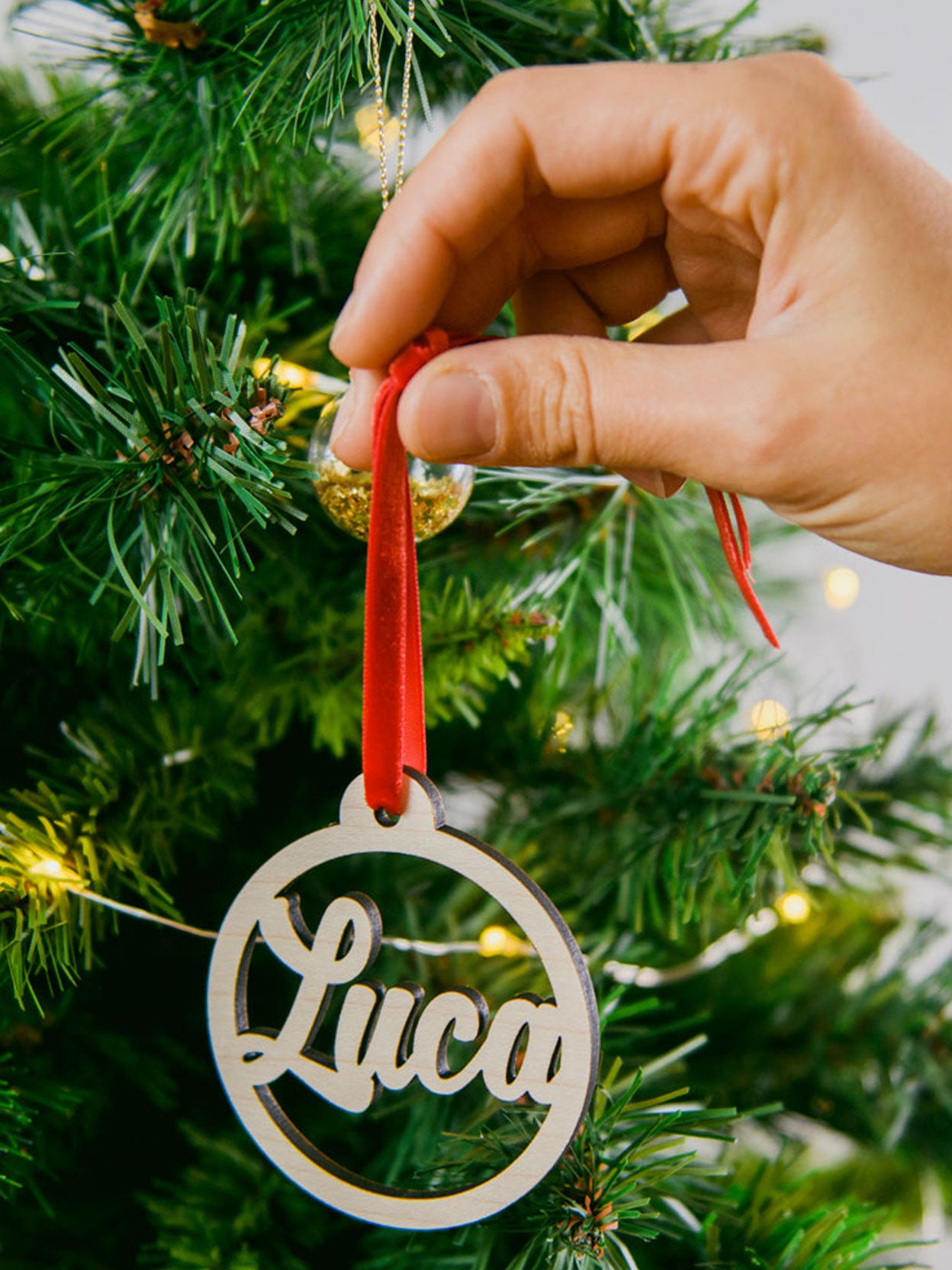 BOLA MADERA NAVIDAD PERSONALIZADA Kidsme KIDSME