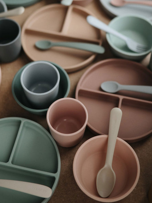 BOL SILICONA CON VENTOSA DRIED THYME Mushie KIDSME