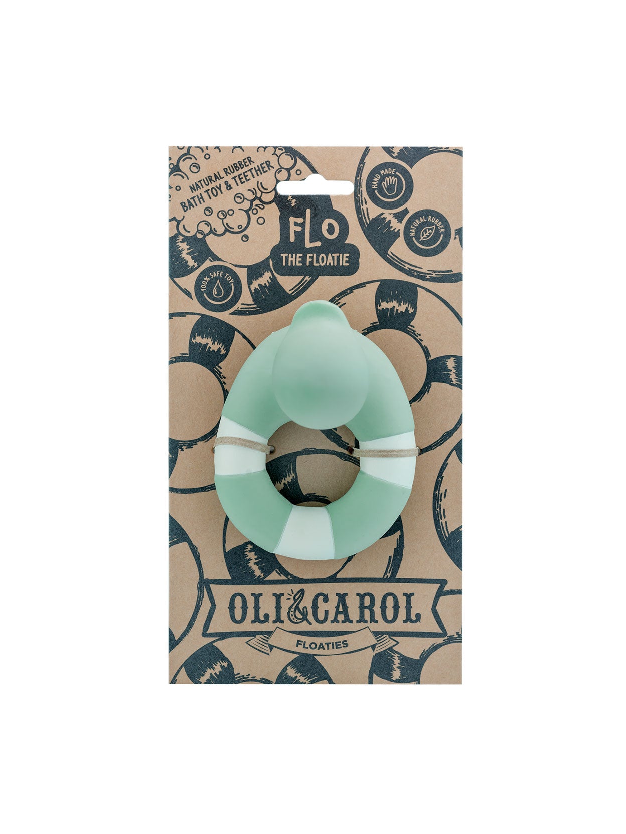 MORDEDOR JUGUETE BAÑO FLO THE FLOATIE MINT Oli & Carol KIDSME