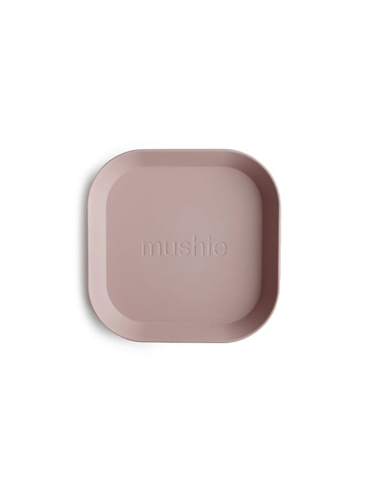 PLATOS VAJILLA CUADRADOS BLUSH Mushie KIDSME