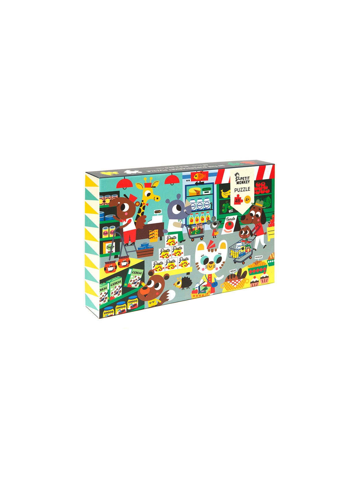 PUZZLE 48 PIEZAS EN EL SUPERMERCADO Petit Monkey KIDSME