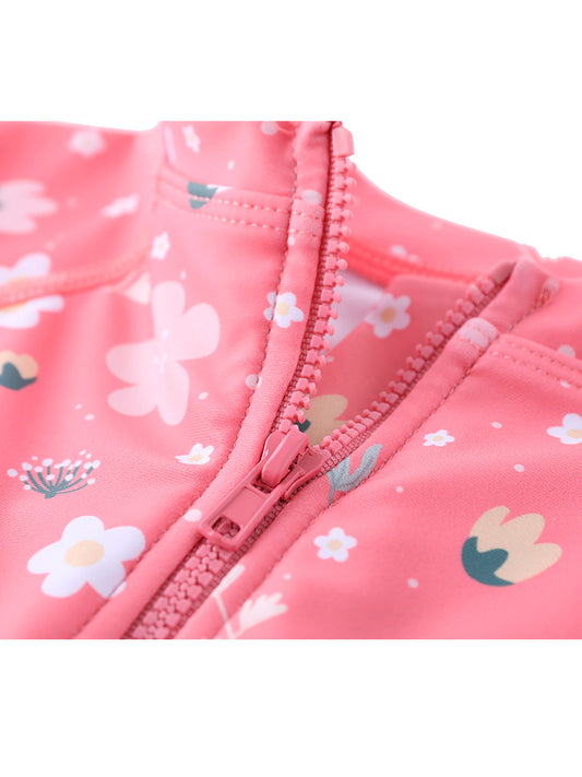 BAÑADOR CON CREMALLERA PROTECCIÓN SOLAR FLOWERS Monneka KIDSME