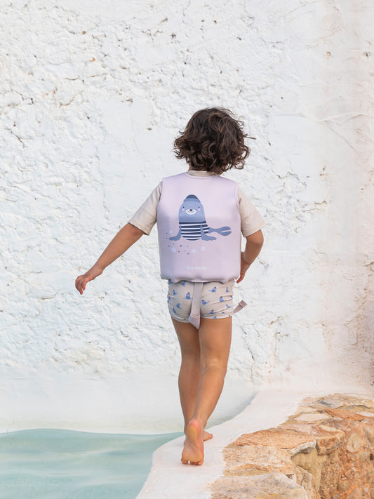 BAÑADOR SHORT PROTECCIÓN SOLAR SEAL Monneka KIDSME