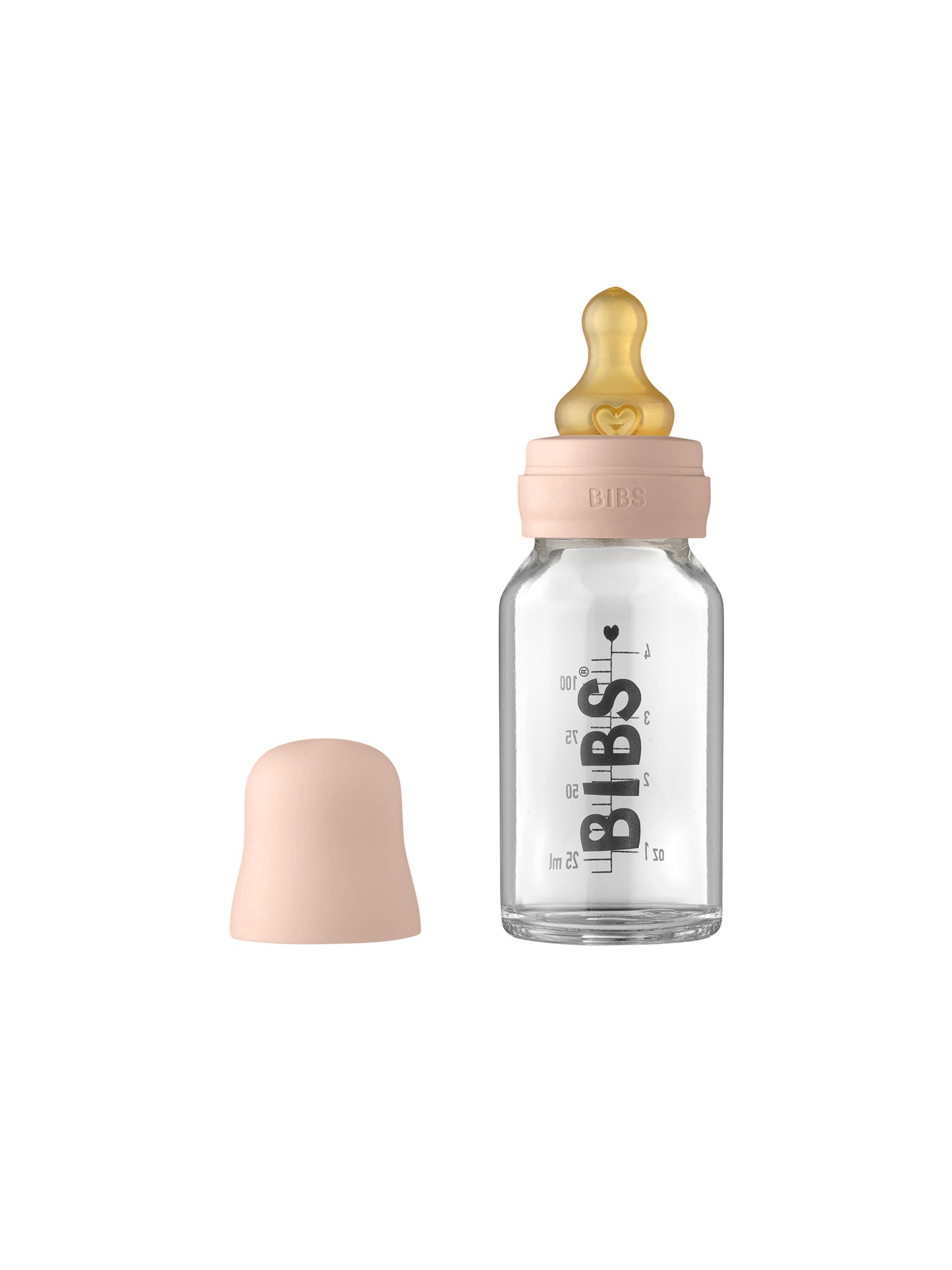 BIBERÓN CRISTAL BLUSH 2 MEDIDAS BIBS KIDSME