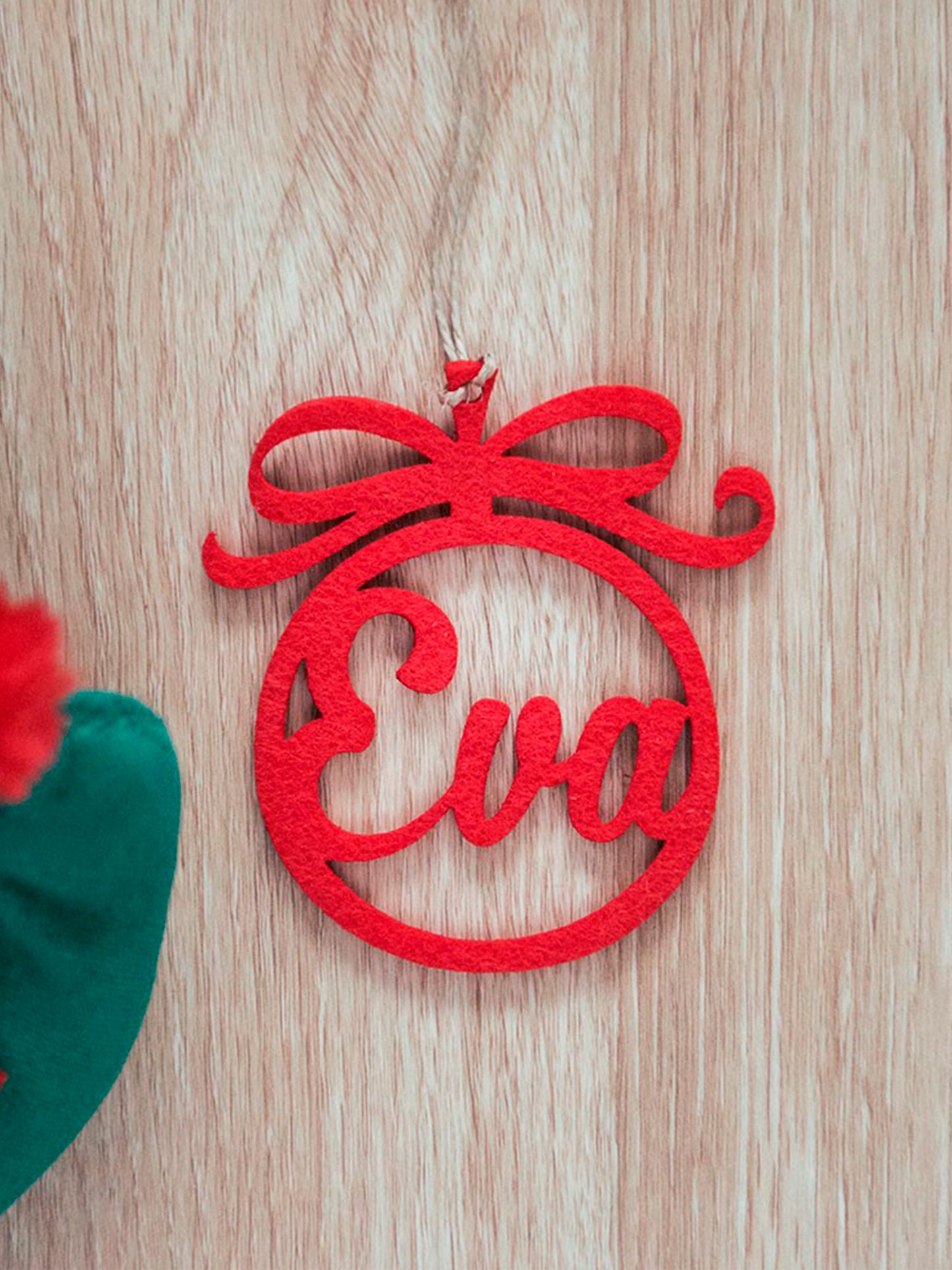 BOLA FIELTRO LAZO NAVIDAD PERSONALIZADA Kidsme KIDSME