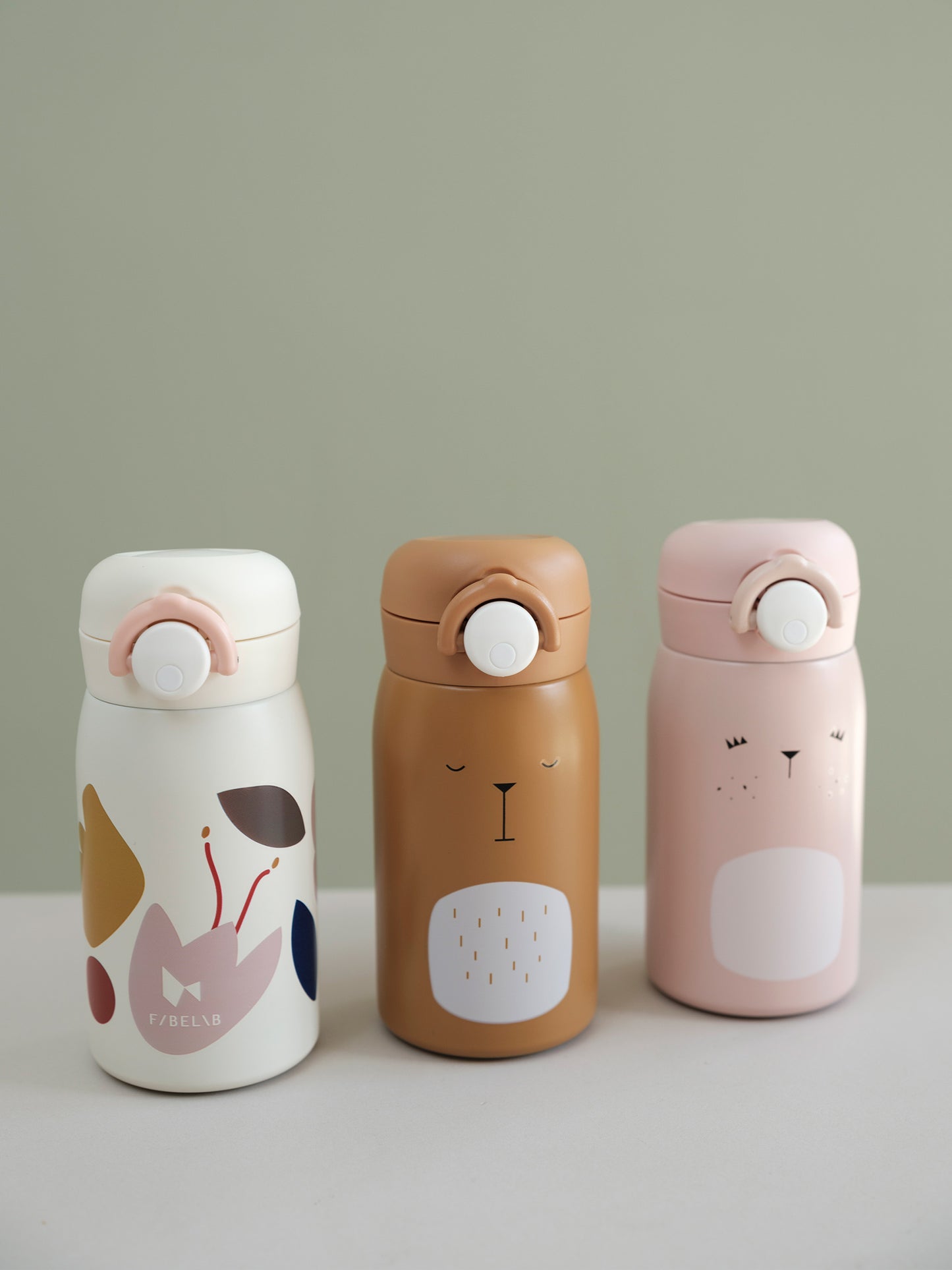 BOTELLA TÉRMICA BEAR OCHRE Fabelab KIDSME