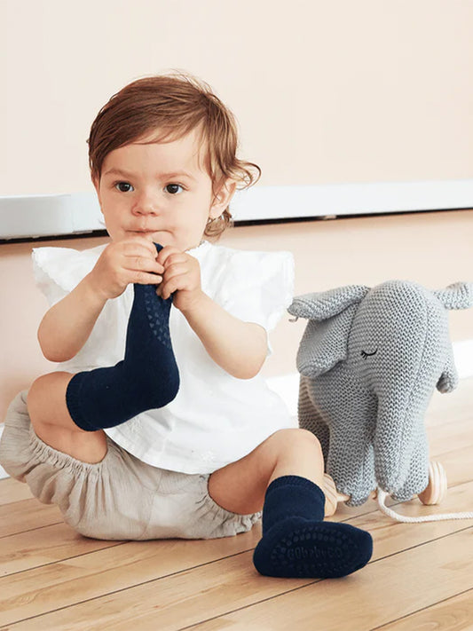 CALCETINES SUELA ANTIDESLIZANTE AZUL MARINO Go baby go KIDSME