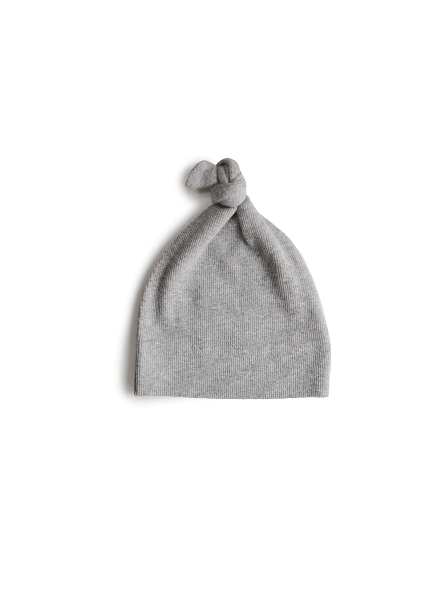 GORRO CON NUDO ALGODÓN ORGÁNICO GRAY MELANGE Mushie KIDSME