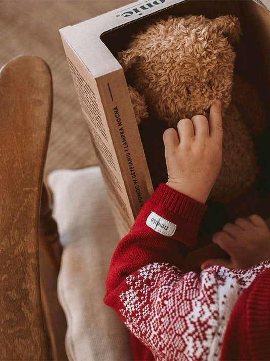 OSO DE PELUCHE LUZ Y SONIDO CARAMEL NATURE Moonie KIDSME