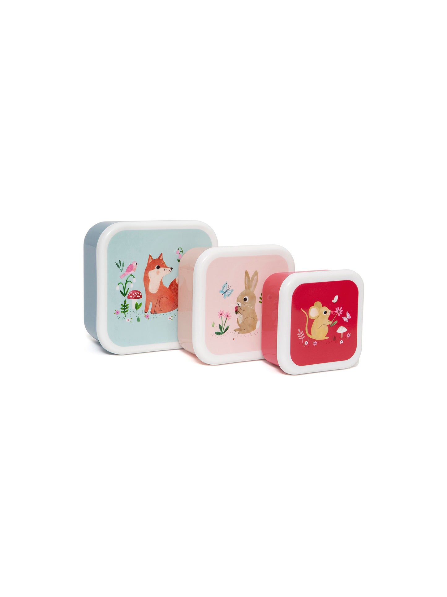 3 CAJAS DE ALMUERZO WOODLAND STONE BLUE Petit Monkey KIDSME