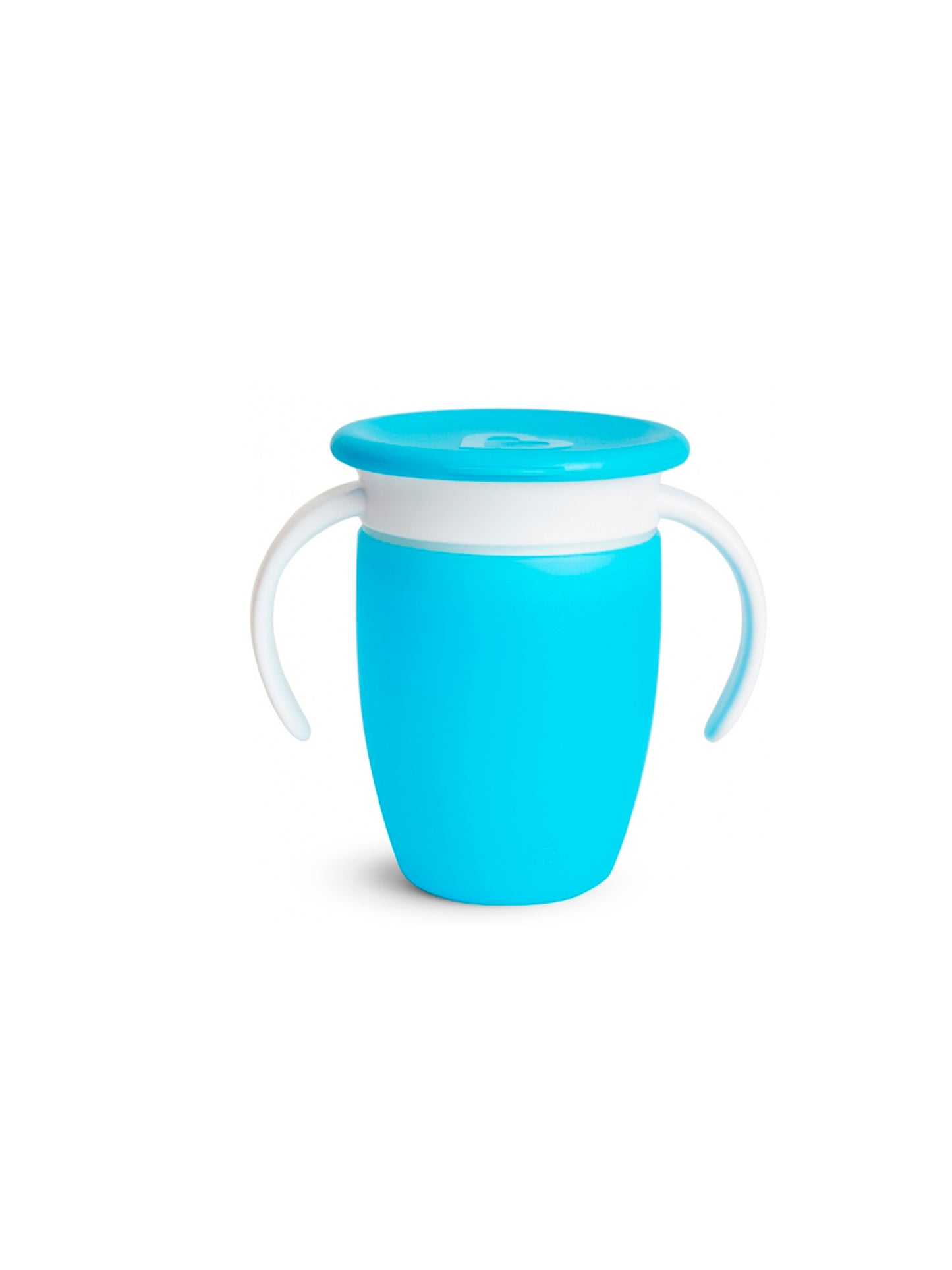 TAZA ANTIGOTEO MIRACLE 360º CON ASA Y TAPA AZUL Munchkin KIDSME