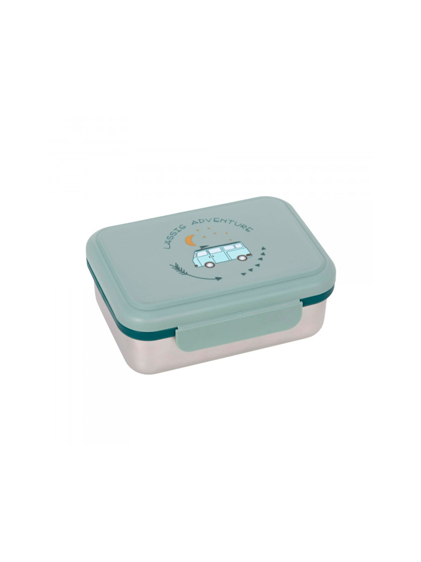 TUPPER-CAJA ALMUERZO ACERO INOX ADVENTURE BUS Lassig KIDSME