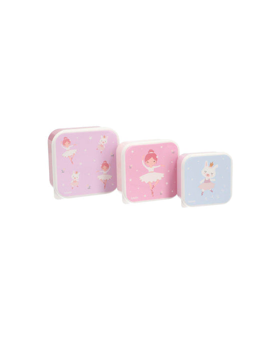 3 TUPPER - CAJA DE ALMUERZO BALLET Tutete KIDSME