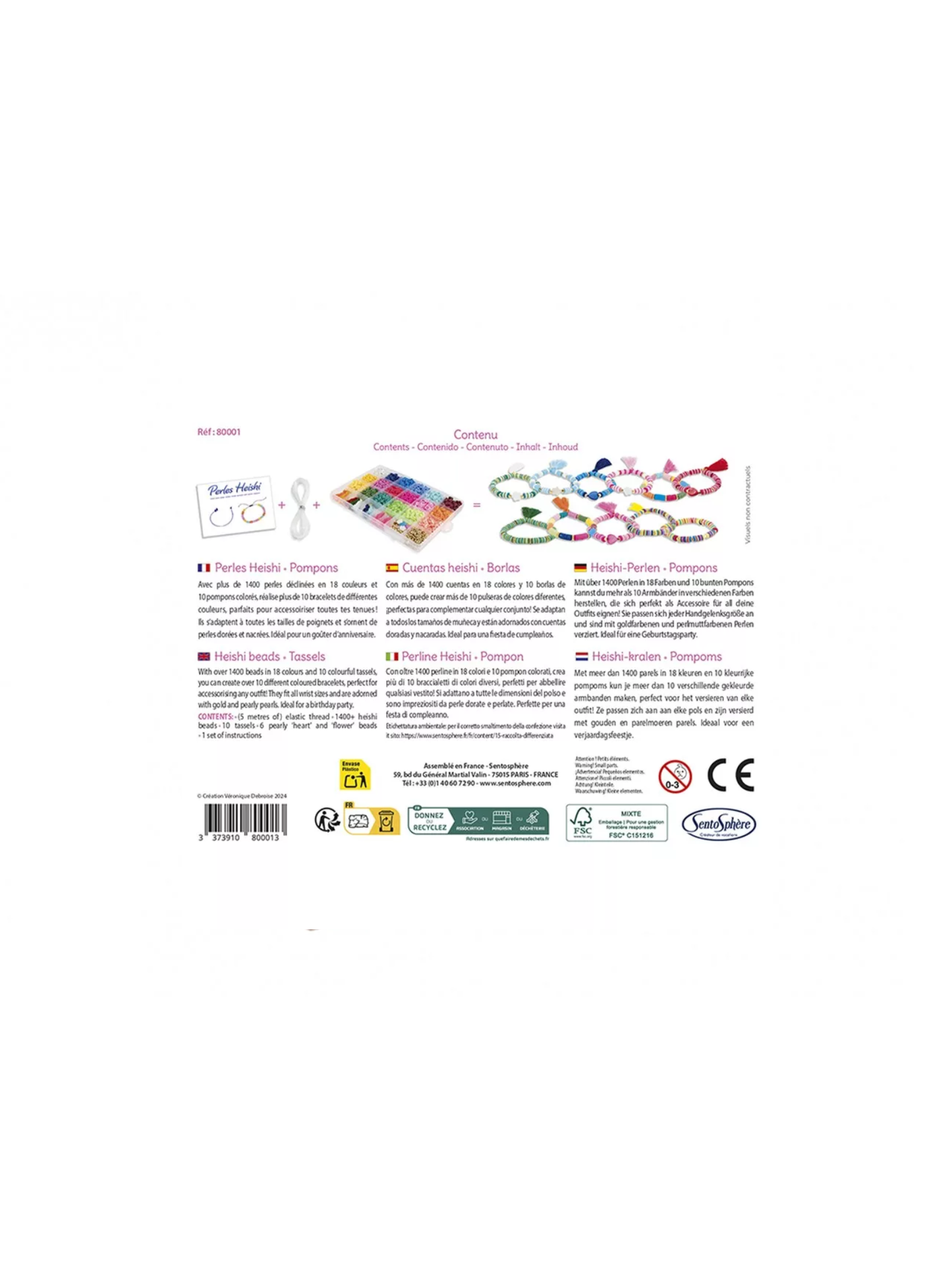 PULSERAS HEISHI POMPONS