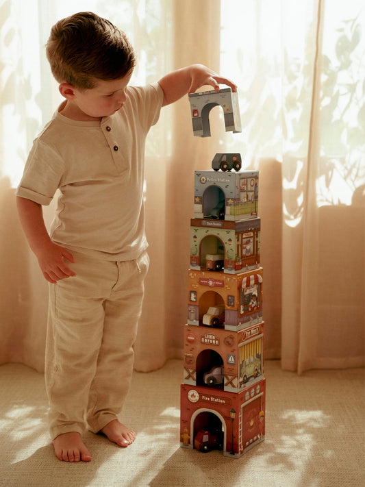CUBOS APILABLES CIUDAD CON COCHES Little dutch KIDSME