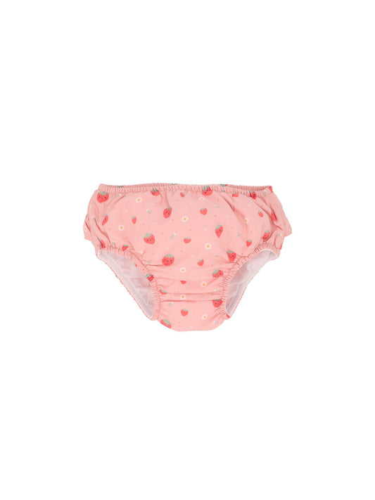 BAÑADOR PAÑAL VOLANTES PROTECCIÓN SOLAR STRAWBERRIES Monneka KIDSME