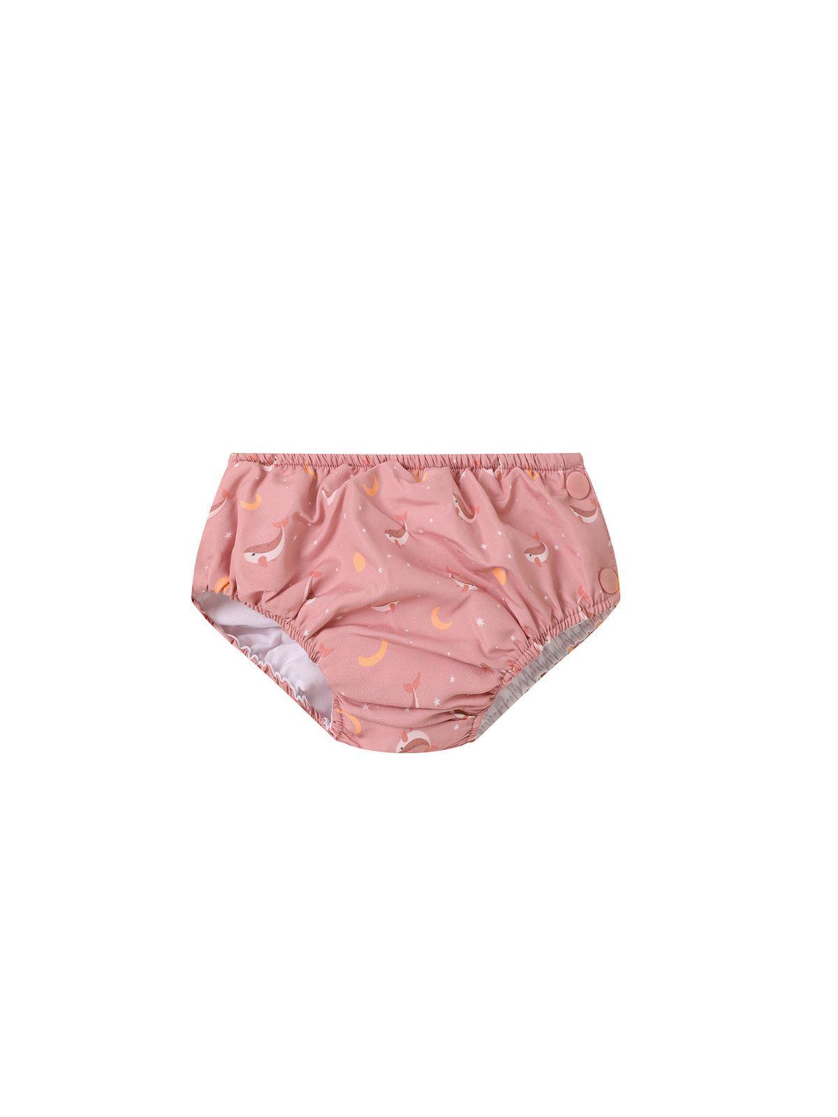 BAÑADOR PAÑAL VOLANTES PROTECCIÓN SOLAR WHALE PINK Monneka KIDSME