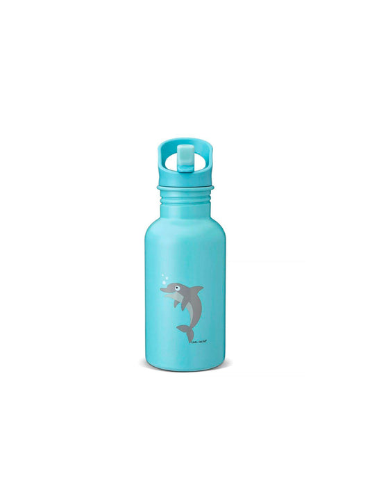 BOTELLA CON PAJITA DE ACERO INOX DELPHIN Kidsme KIDSME