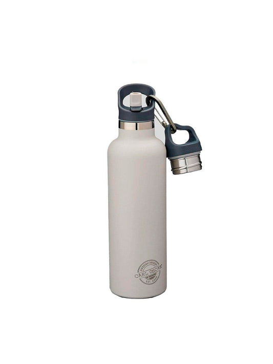 BOTELLA CON PAJITA DE ACERO INOX GRIS 500ml Kidsme KIDSME