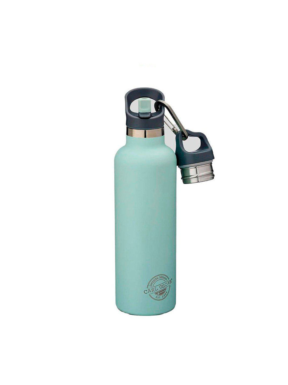 BOTELLA CON PAJITA DE ACERO INOX VERDE 500ml Kidsme KIDSME
