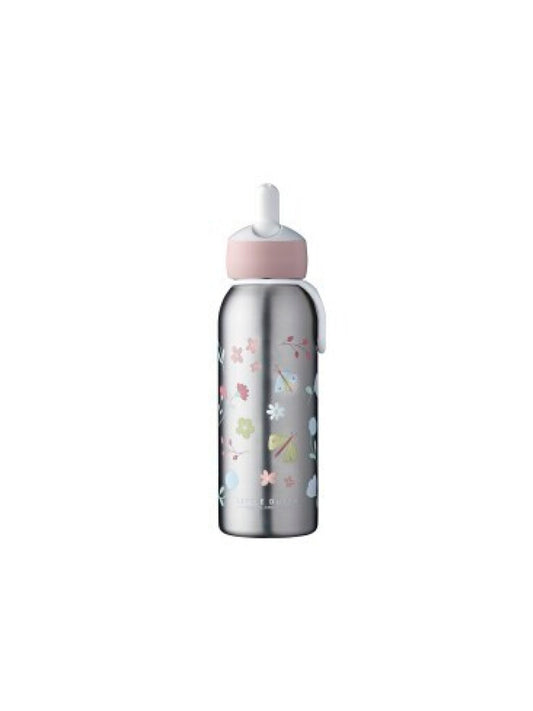 BOTELLA ISOTÉRMICA FLIP-UP 350 ML FLORES Little dutch KIDSME