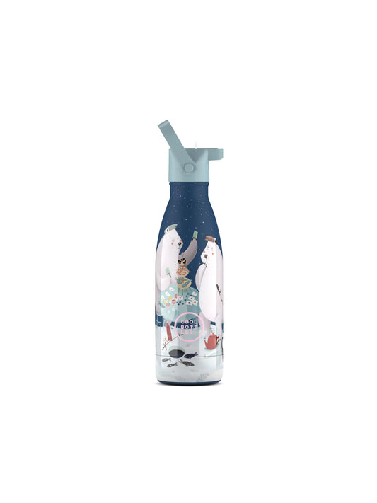 BOTELLA TÉRMICA 2 TAPONES POLAR BEARS 350ml Cool Bottles KIDSME